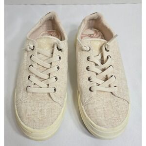 Roxy Bayshore Plus Slip On Sneakers Beige Woman's sz 8.5